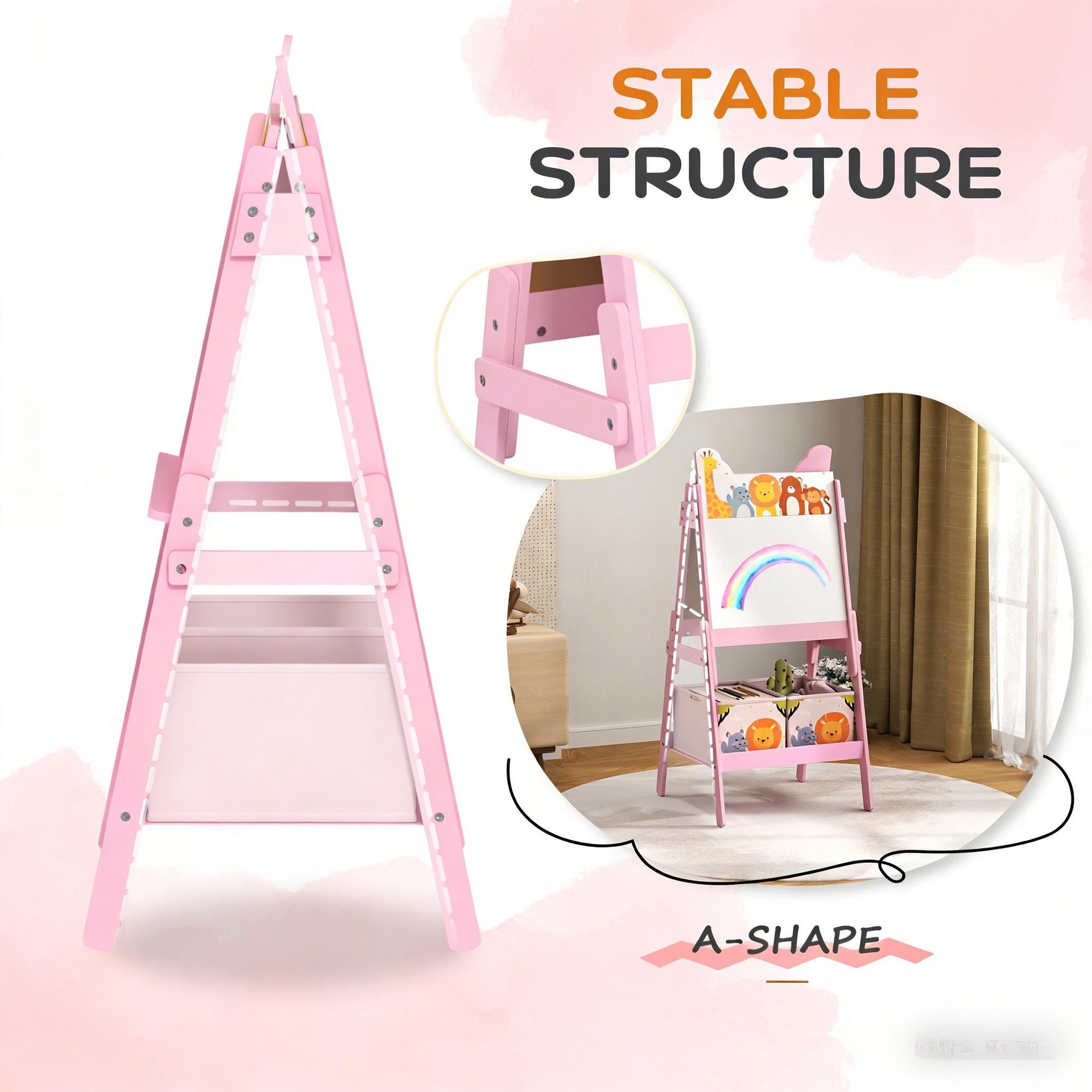 Kids Art Easel,Doubel-Sided Easel