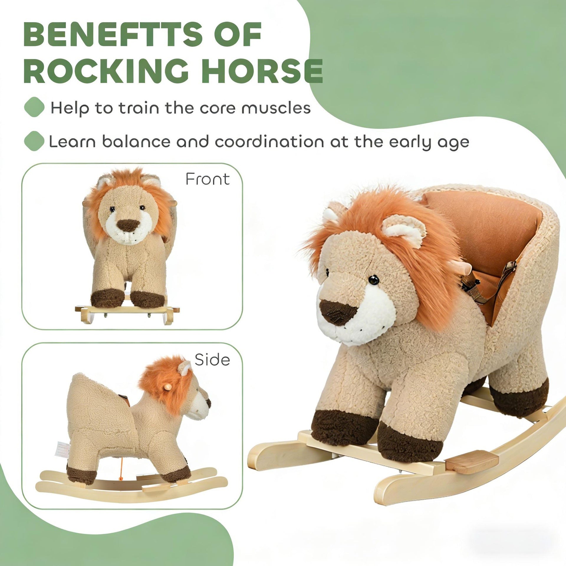 Plush Rocking Animals Toy,Lion Rocking Horse