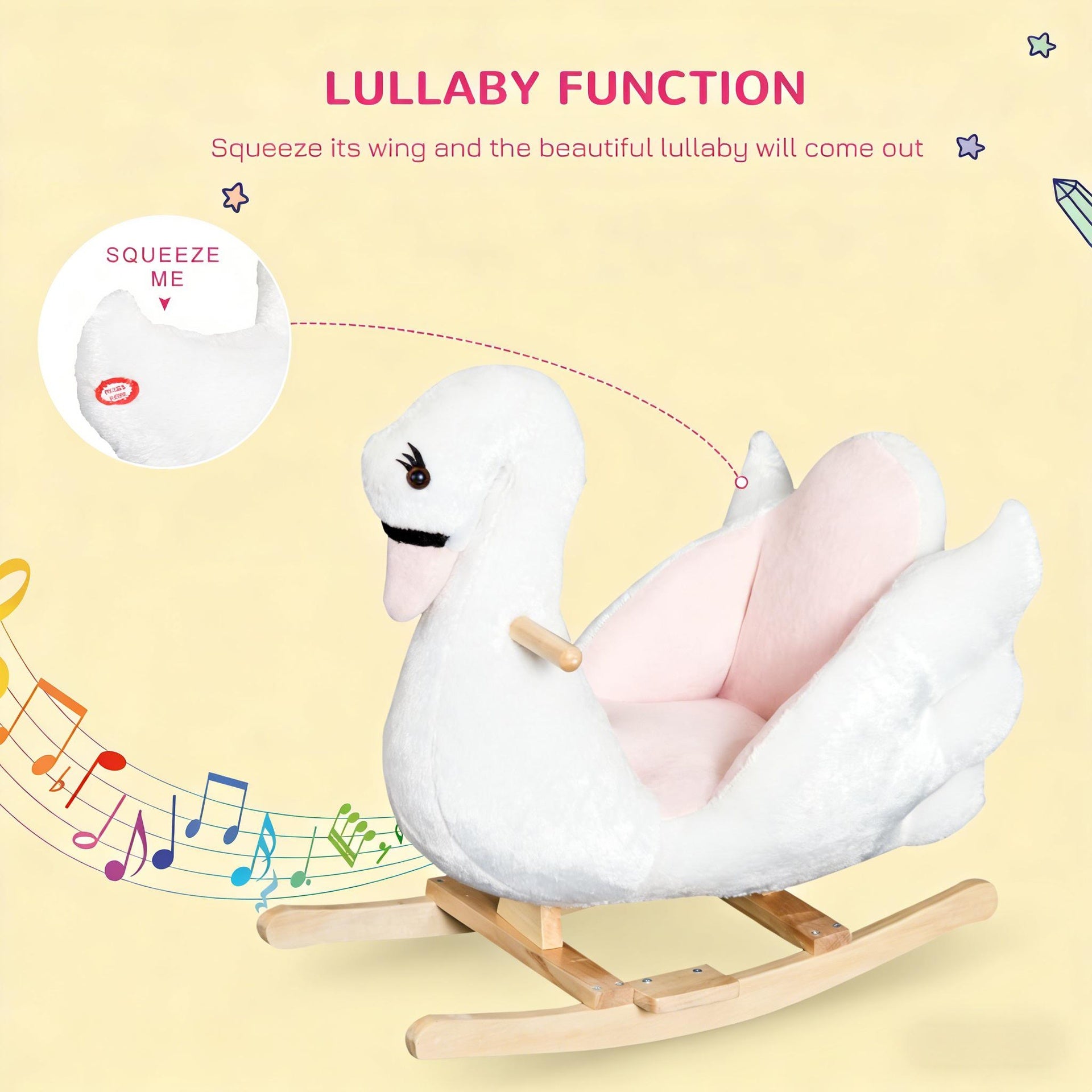 Plush Swan Rocking Horse,Rocking Horse Toy