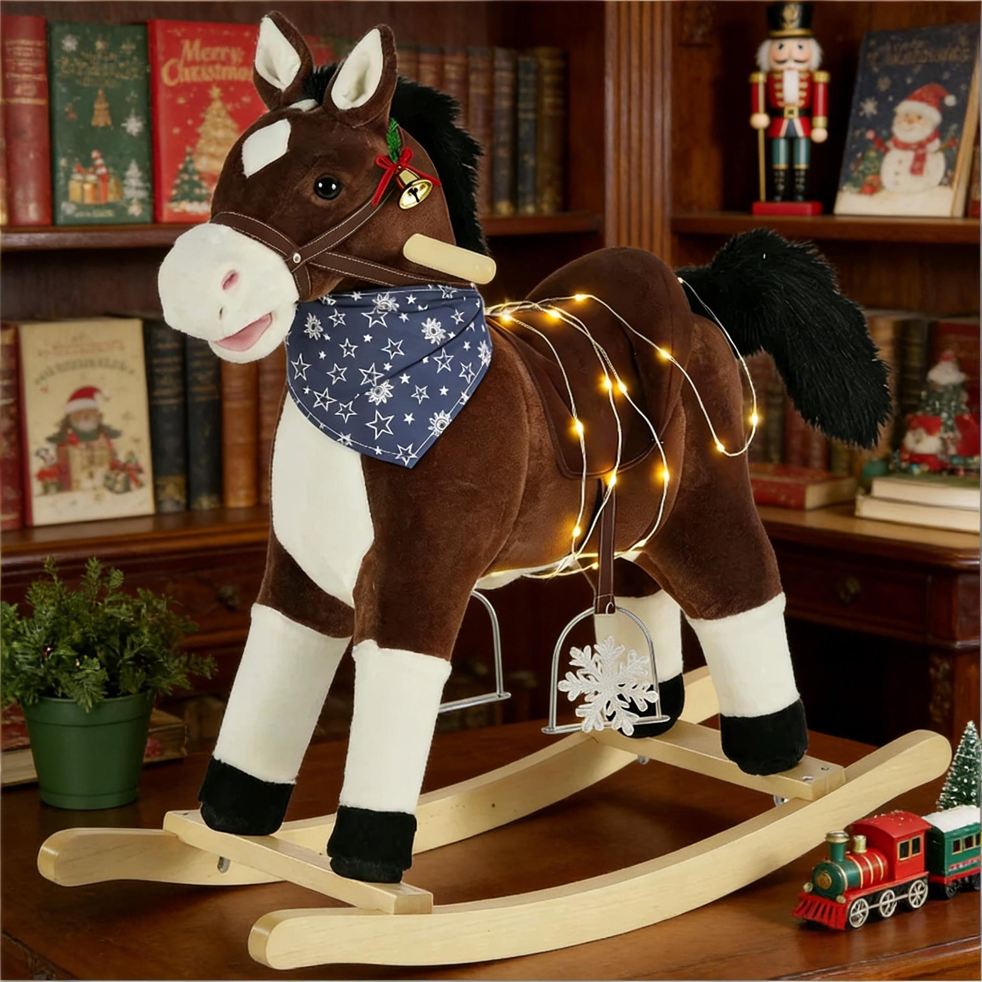 Ride-On Horse Toy with Realistic Sounds,Rocking Horse