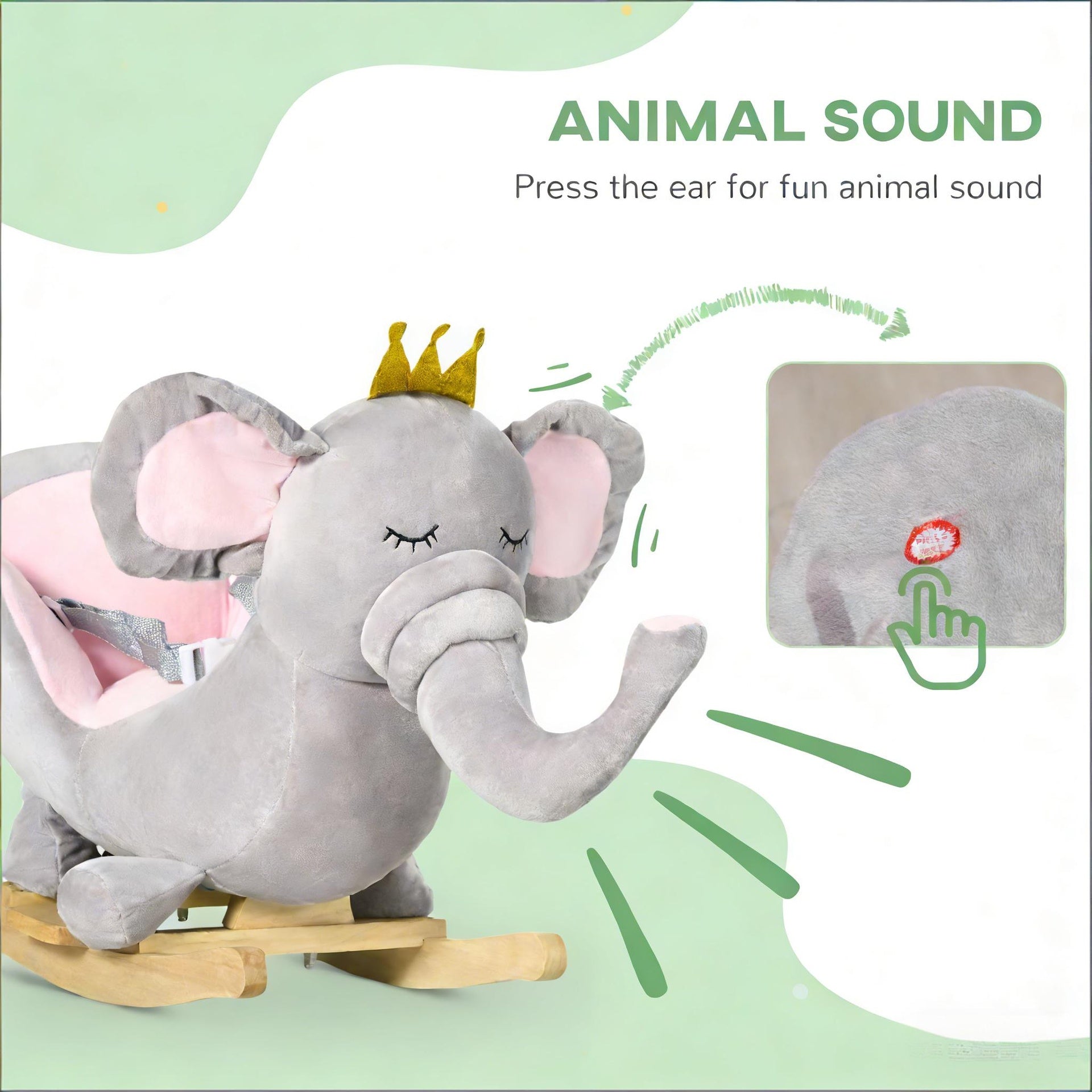 Elephant Rocking Chair,Toddler Rocker Toy