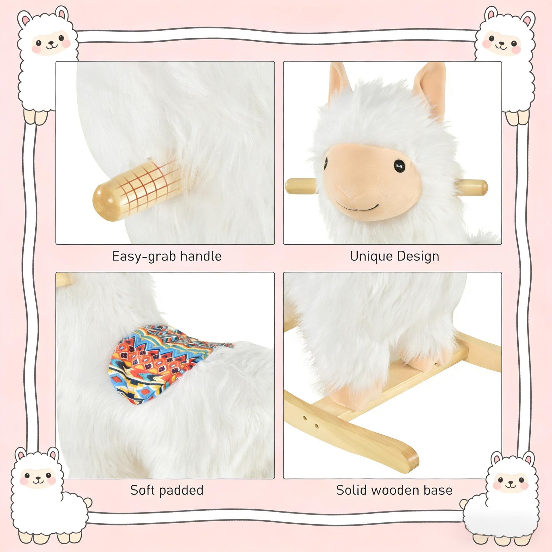 Llama Style Rocker Soft,Kids Rocking Toy
