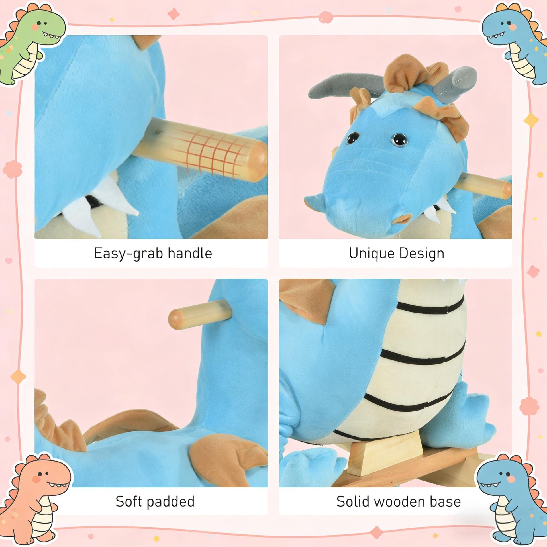 Dinosaur Rocking Soft Chair Toy,Kids Rocking Toy