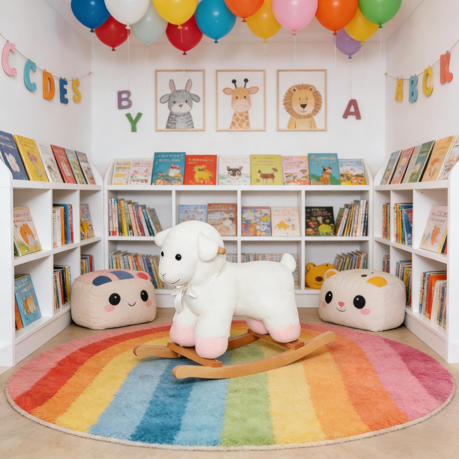 Lamb Rocking Soft Chair Toy,Kids Rocking Toy