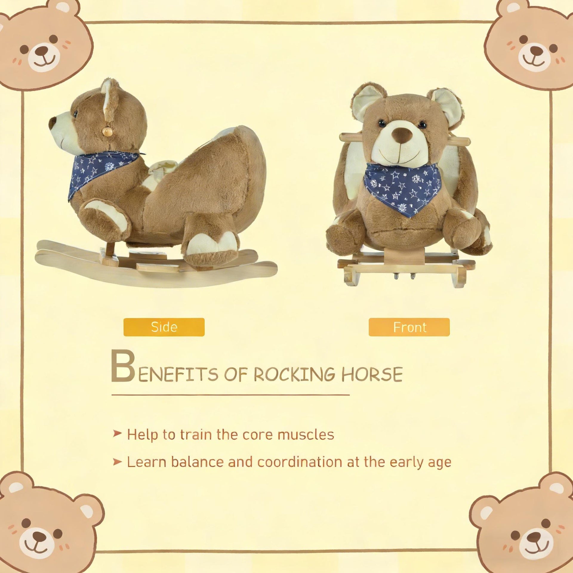 Bear Animal Rocker,Baby Rocking Horse