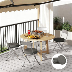 Bistro Chair Cushions,Set of 4 Round Seat Cushions