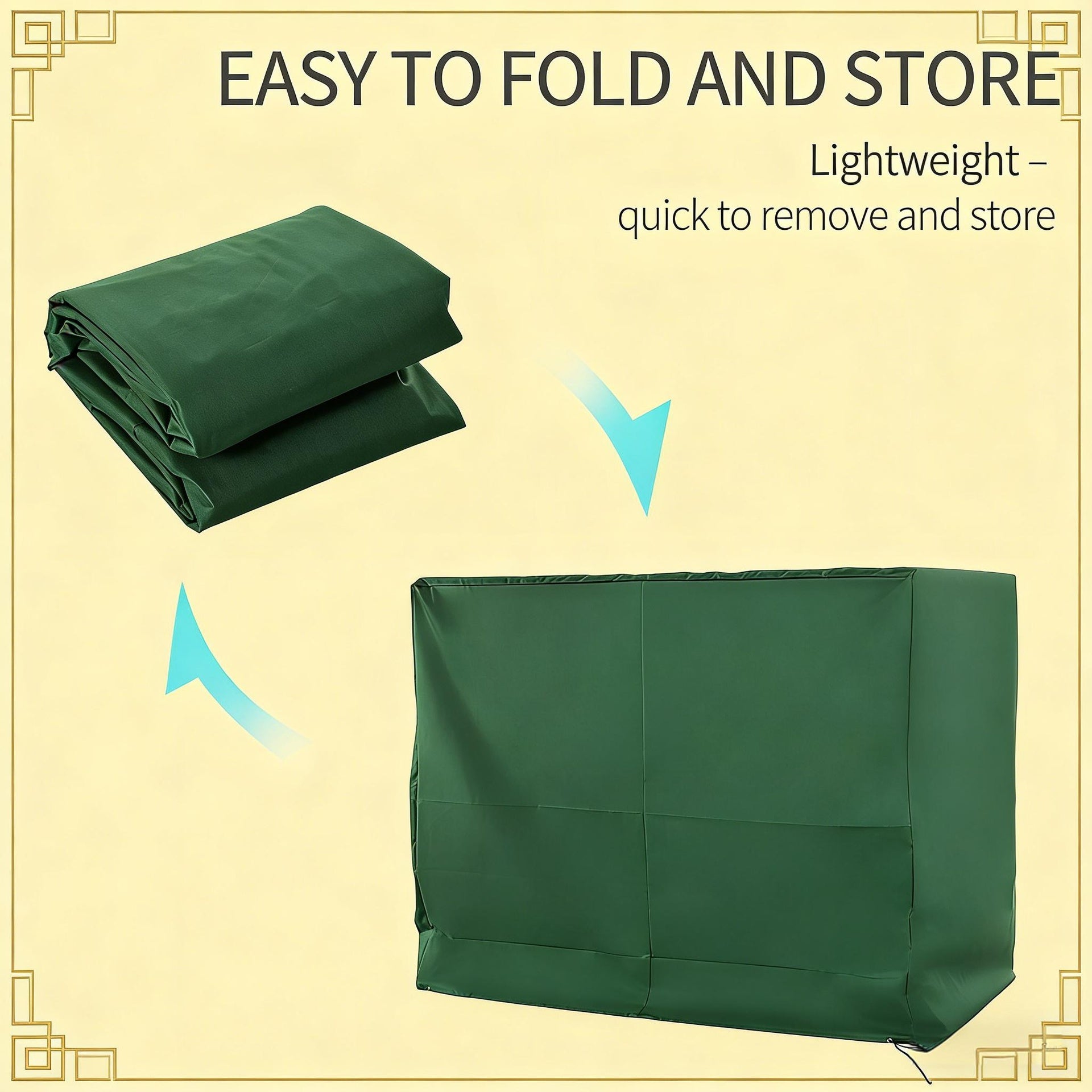 Outdoor Swing Chair Cover,3-Seater Patio Swing Cover