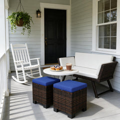 Outdoor Ottoman,Ottoman Cubes Set of 2