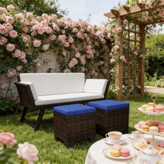 Outdoor Ottoman,Ottoman Cubes Set of 2