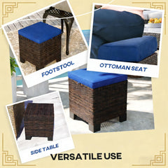 Outdoor Ottoman,Ottoman Cubes Set of 2