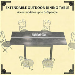 Outdoor Table,Aluminum Frame Rectangle Outdoor Table