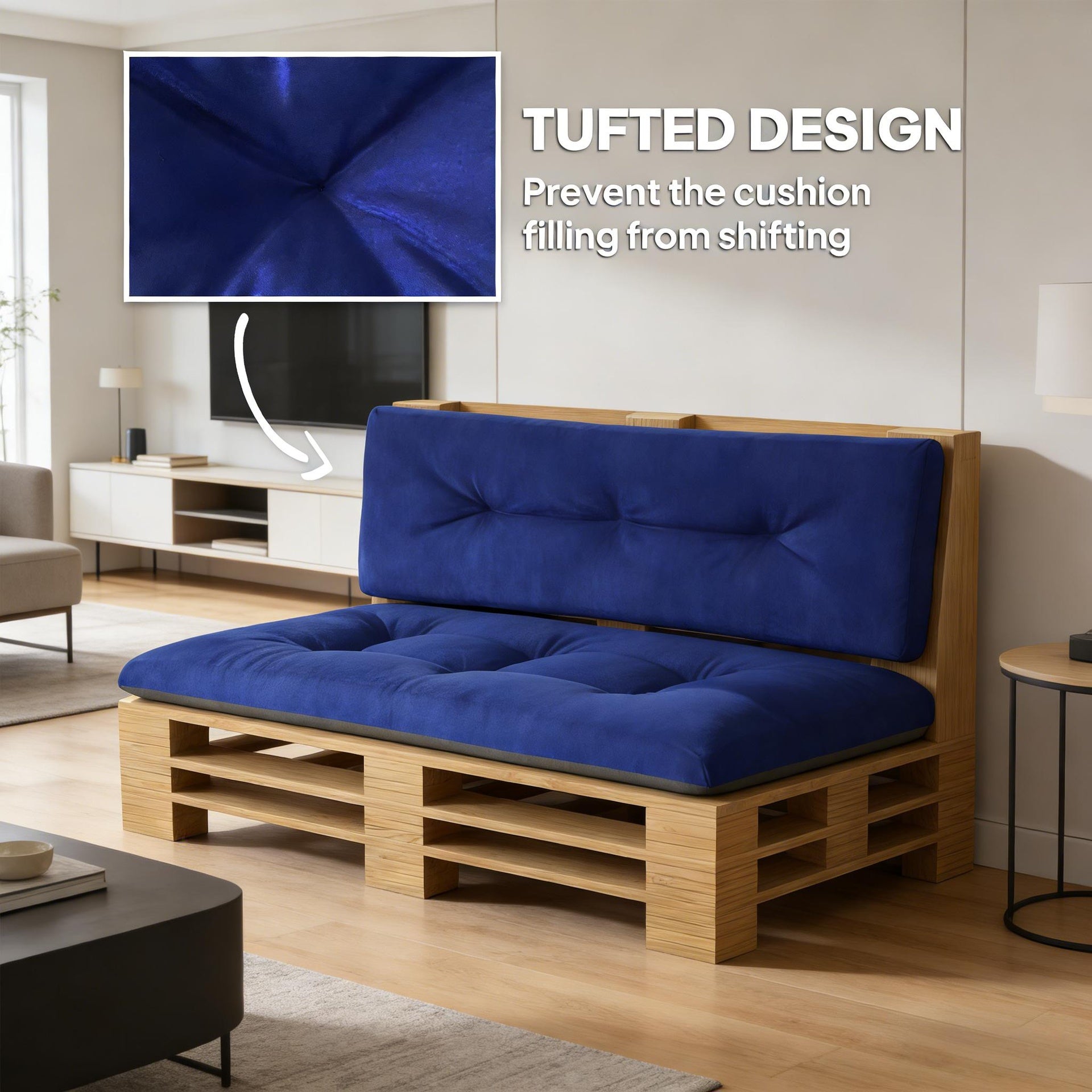 Thick Replacement Cushions,Outdoor 2 Chair Pallet Cushions
