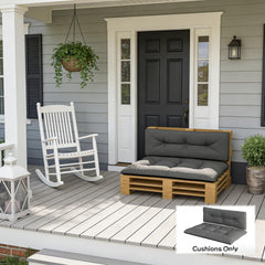 Black Tufted Replacement Cushions,Outdoor 2 Chair Pallet Cushions