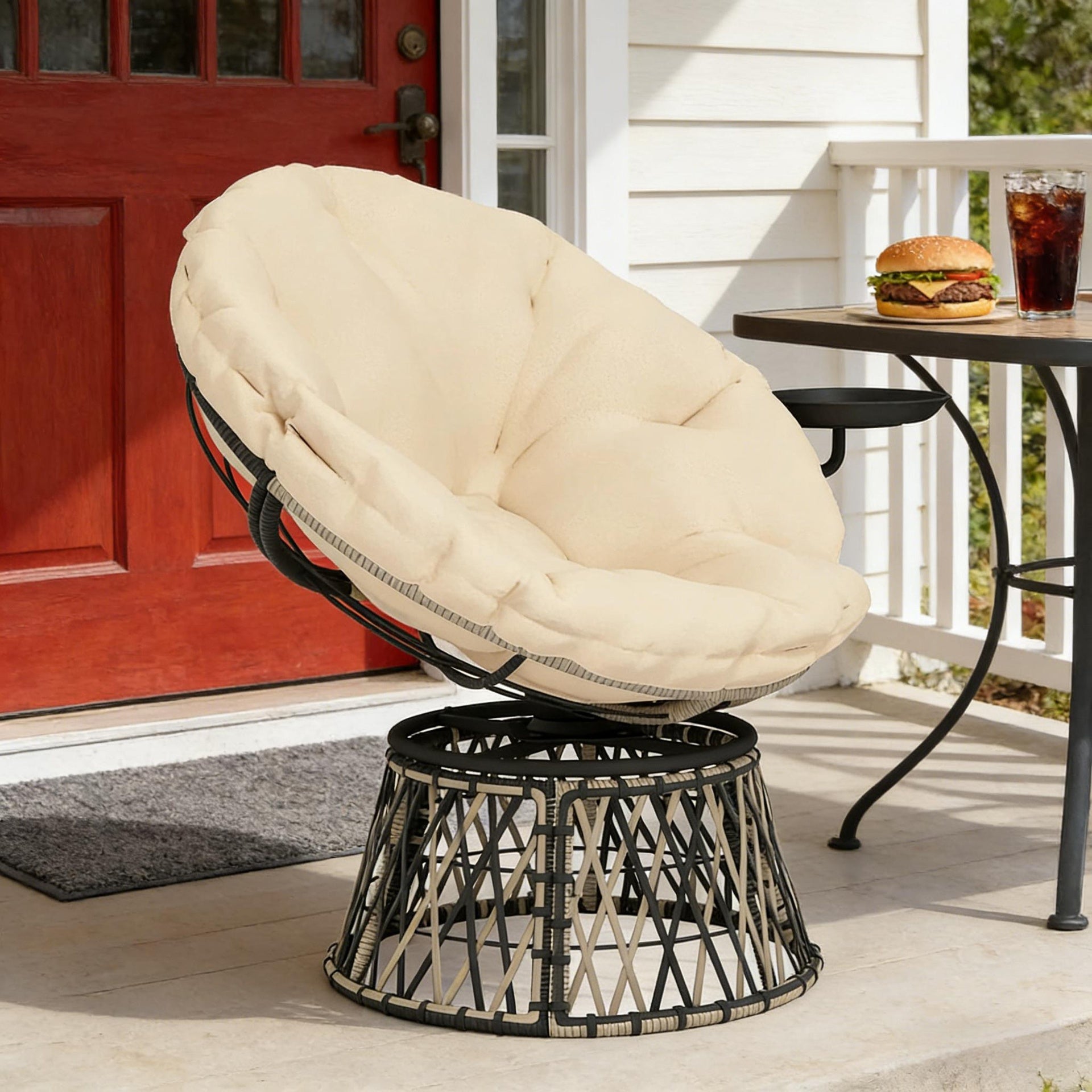 Circle Chair,Swivel Outdoor Papasan Chair