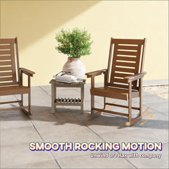 High Back Chairs,2 Pieces Outdoor Rocking Chairs