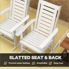 Outdoor Rocking Chair Set,2 Pieces Outdoor Rocking Chairs