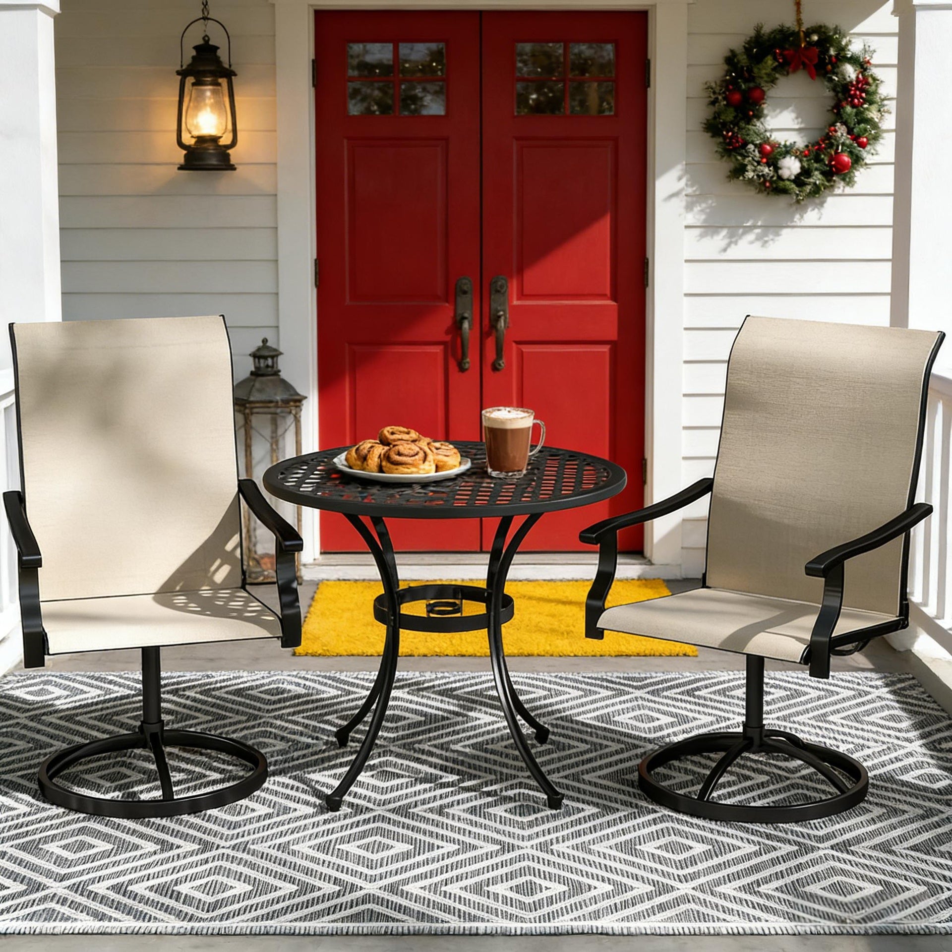 Outdoor Chairs,Swivel Chairs Set of 2