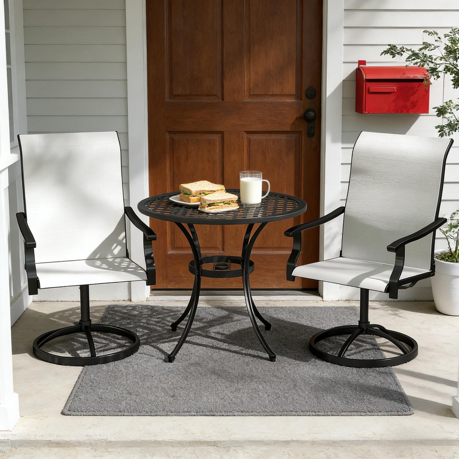 Outdoor Dining Chairs,Swivel Chairs Set of 2