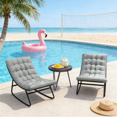 Porch Chairs,2 Pieces Outdoor Rocking Chairs