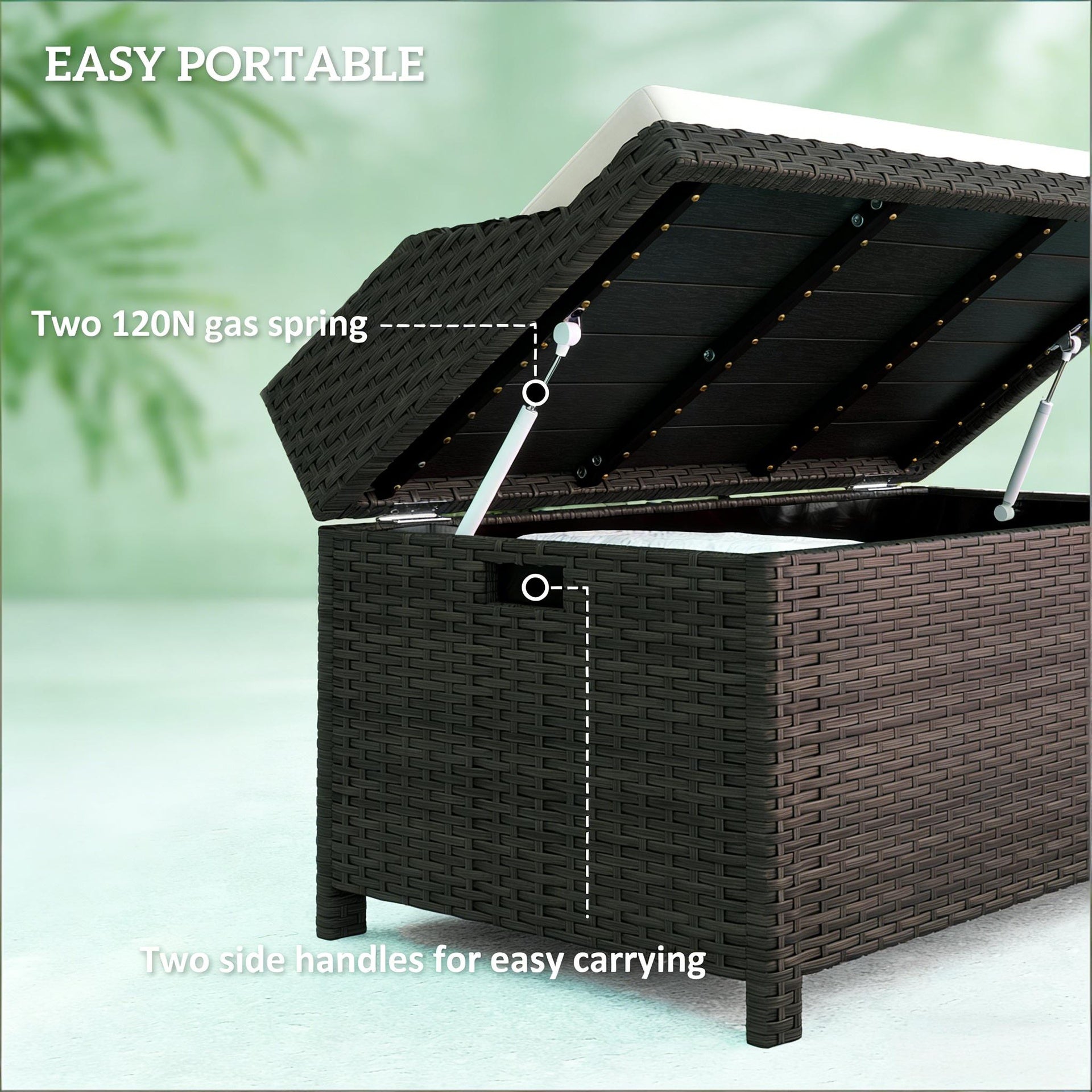 Storage Box,Outdoor Wicker Storage Bench