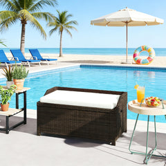 Storage Box,Outdoor Wicker Storage Bench