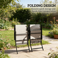Folding Chairs,Set of 2 Outdoor Dining Chairs