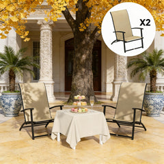 High Back Folding Chairs,Set of 2 Outdoor Dining Chairs