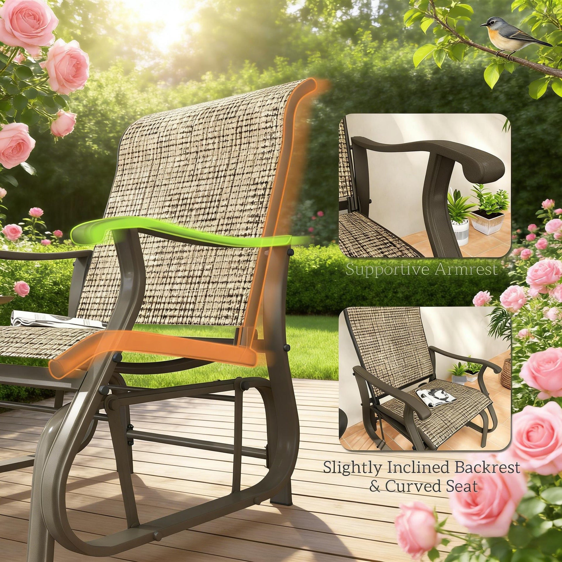 Glider Swing Chair,Outdoor Glider Chair