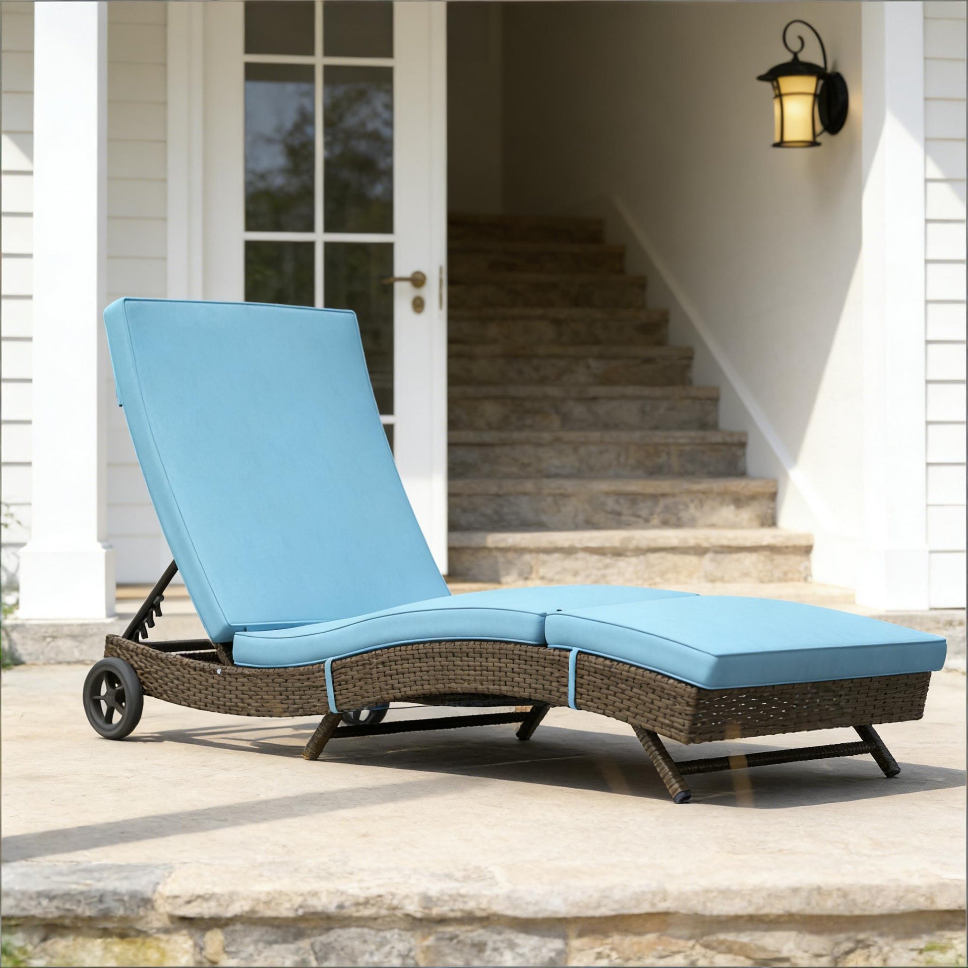 Outdoor Lounge Chair,Wicker Chaise Lounge Chair