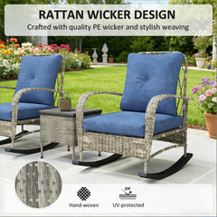 Balcony Furniture Set,3 Piece Wicker Patio Furniture Set