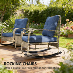 Balcony Furniture Set,3 Piece Wicker Patio Furniture Set