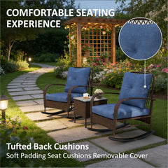 Bistro Set,Balcony Furniture Set,3 Piece Wicker Patio Furniture Set