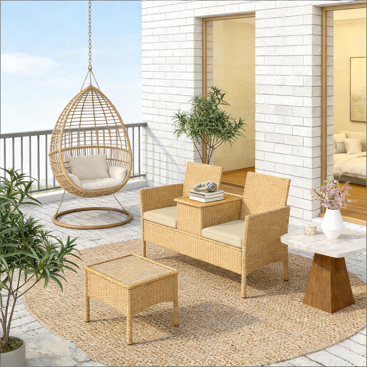 Patio Loveseat,Outdoor Patio Sofa