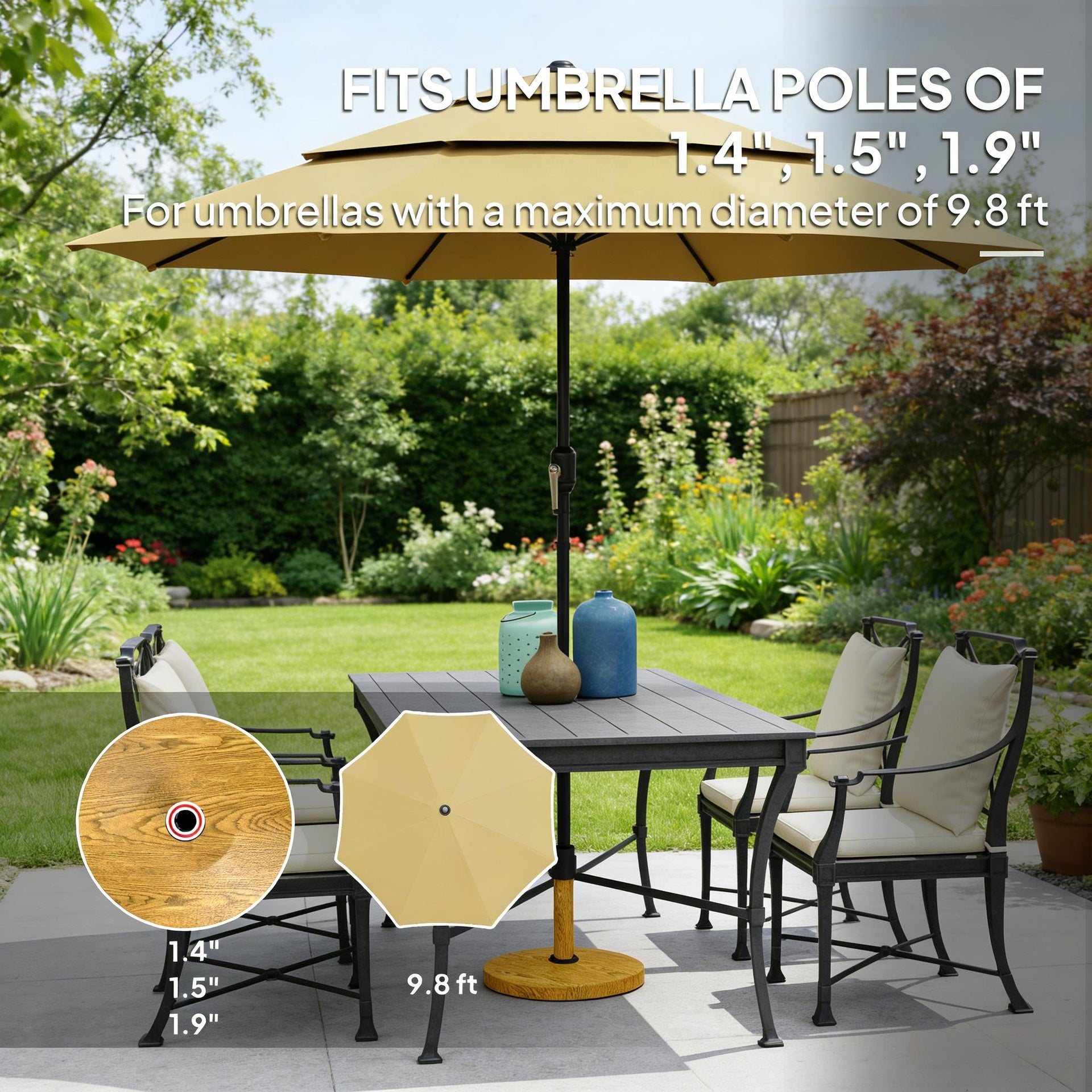 Heavy Duty Umbrella Stand Base,Patio Umbrella Base Holder