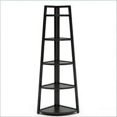 Tall Ladder Display Shelf,Small Storage Shelf,5-Tier Bookshelf,Corner Shelf