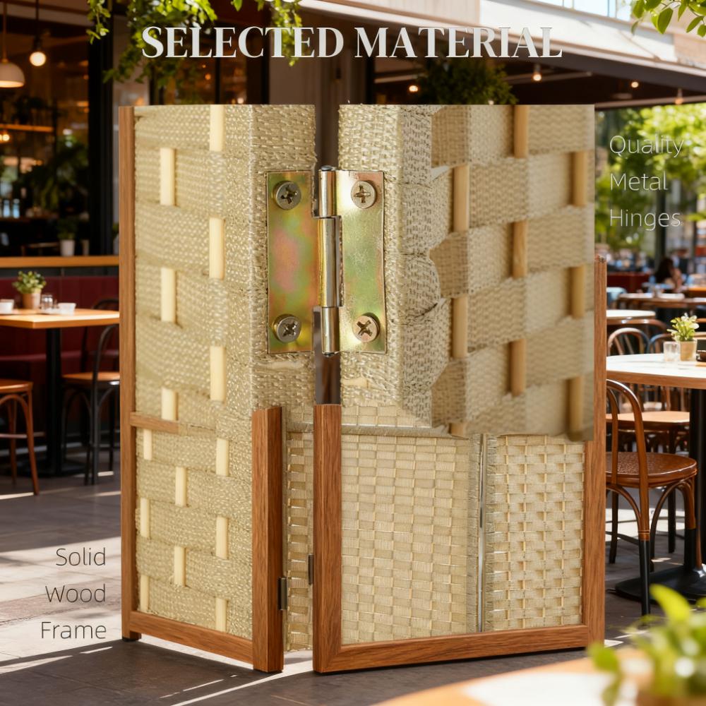 4 Panel Folding Room Divider Screen Privacy Screen Freestanding