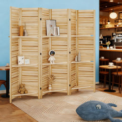 6 Panel Folding Room Divider Screen Privacy Screen Freestanding