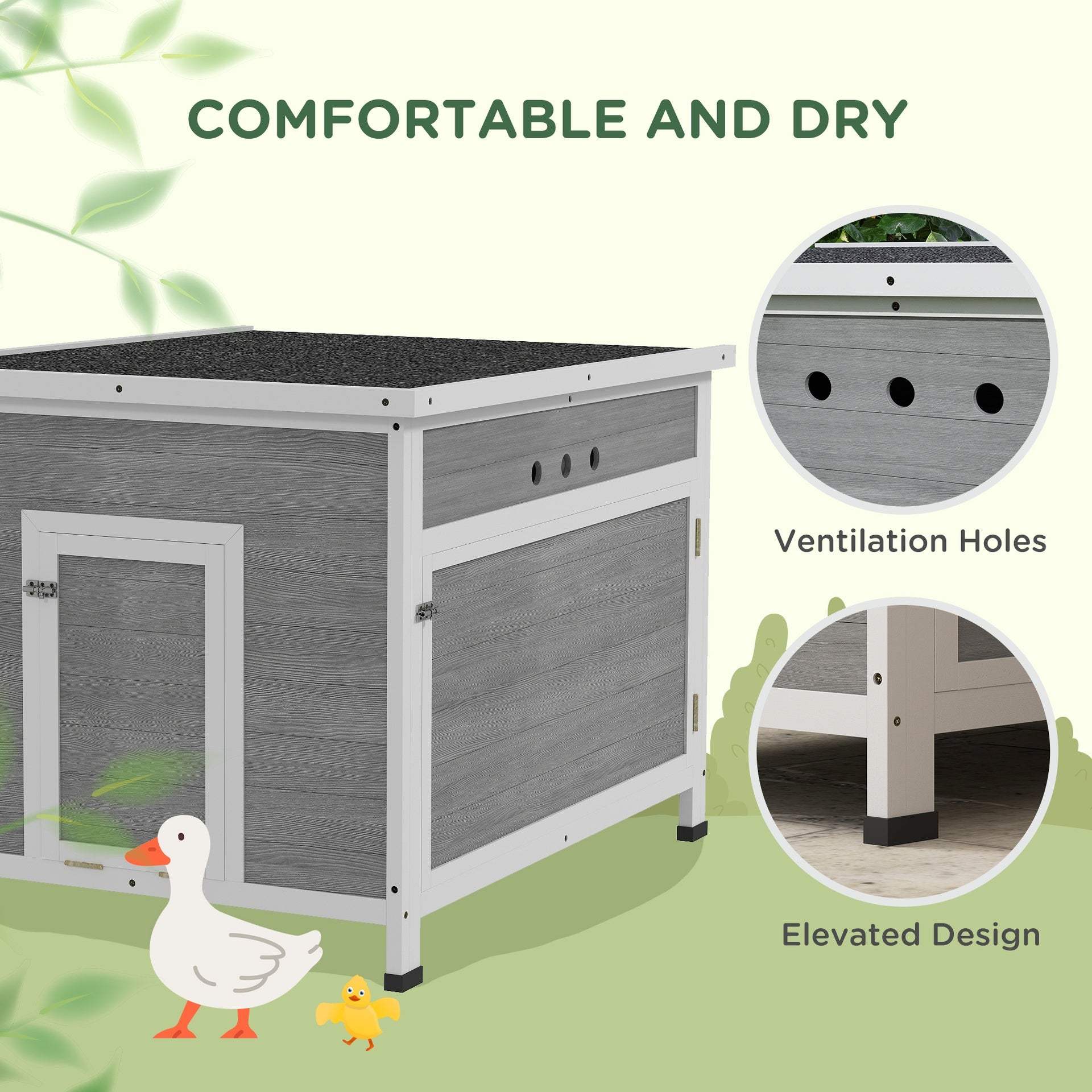 Wooden  with Openable Roof Cage, Removable Floor, Double Doors,  30" x 38" x 30"