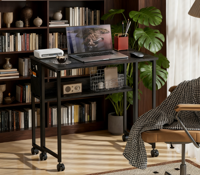 Foldable Desk with Storage Bag,Folding Computer Desk,for Small Spaces, Home Office