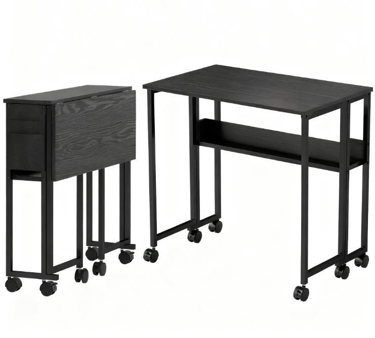 Foldable Desk with Storage Bag,Folding Computer Desk,for Small Spaces, Home Office