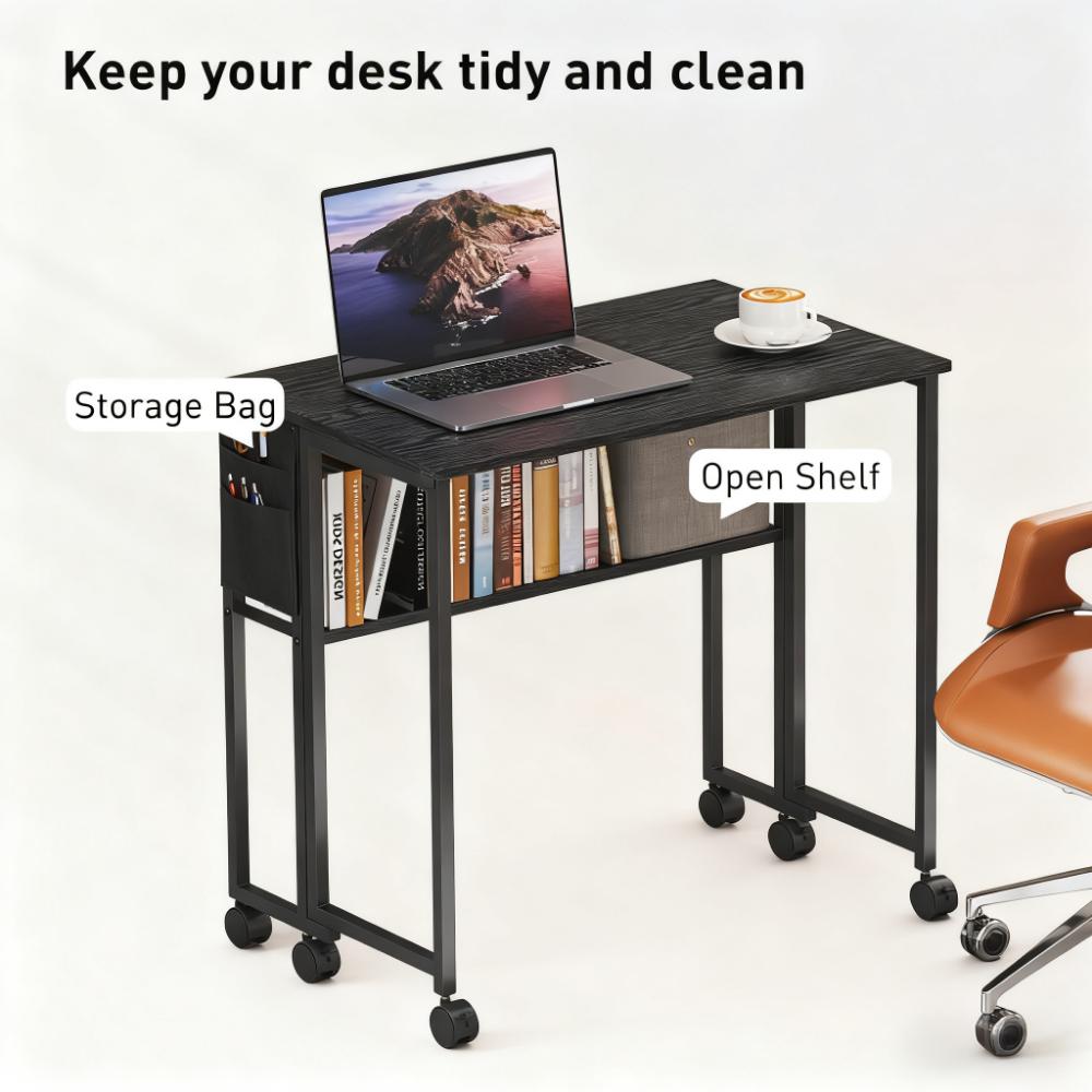 Foldable Desk with Storage Bag,Folding Computer Desk,for Small Spaces, Home Office