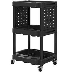 Rolling Tool Cart, Capacity Plastic Utility Cart,with Side Shelves,for Garage, Workshop