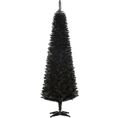 Slim Xmas Tree with Realistic Branch Tips and Plastic Stand,Artificial Christmas Tree
