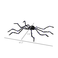 Halloween Yard Decor,Prop Light-up Oversized Spider,with Light Up Bendable Legs