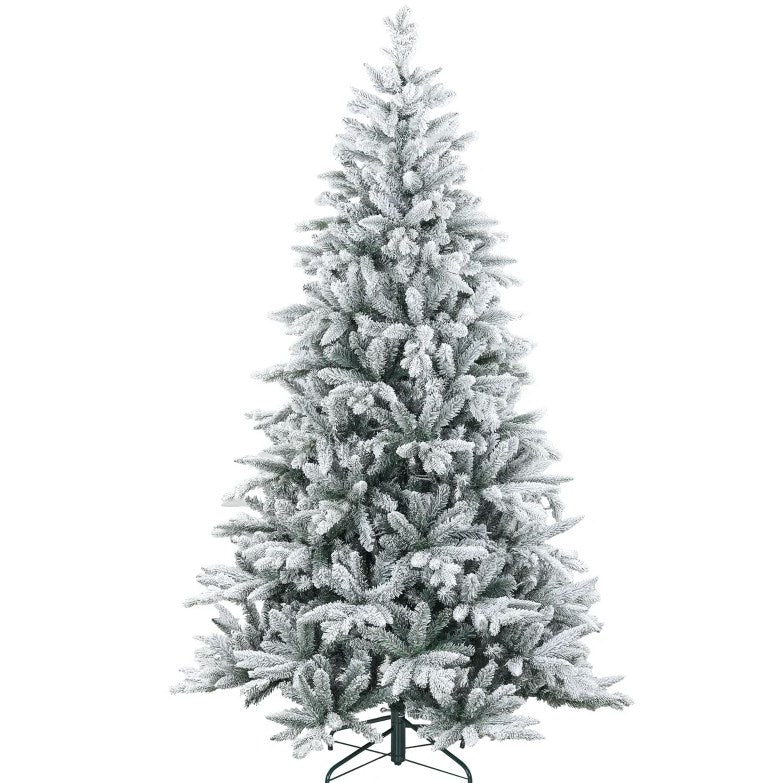 Hinged Xmas Tree,Artificial Flocked Christmas Tree with Snow Tips, Easy Assembly,for Festive Christmas Decor