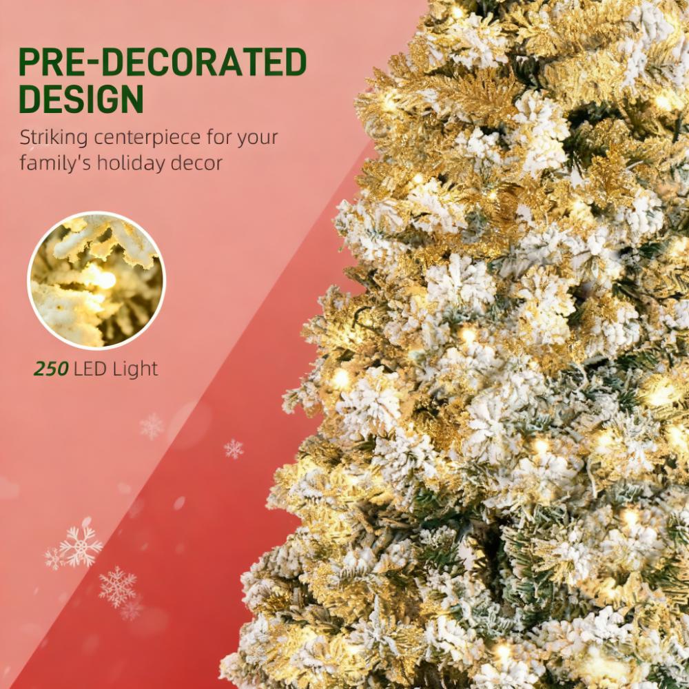 Easy to Assemble Fir Artificial Christmas Tree with Realistic Branches,LED Lights