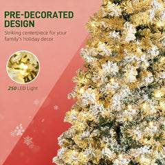 Easy to Assemble Fir Artificial Christmas Tree with Realistic Branches,LED Lights