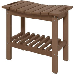Waterproof Shower Stool with Handle, Storage Shelf Bench, Non-Slip Pads Bench for Indoor Outdoor