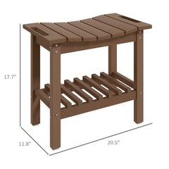 Waterproof Shower Stool with Handle, Storage Shelf Bench, Non-Slip Pads Bench for Indoor Outdoor