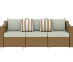 Rattan Wicker Seater Patio Couch,Outdoor Furniture Rattan Sofa,with Cushions,Throw Pillows
